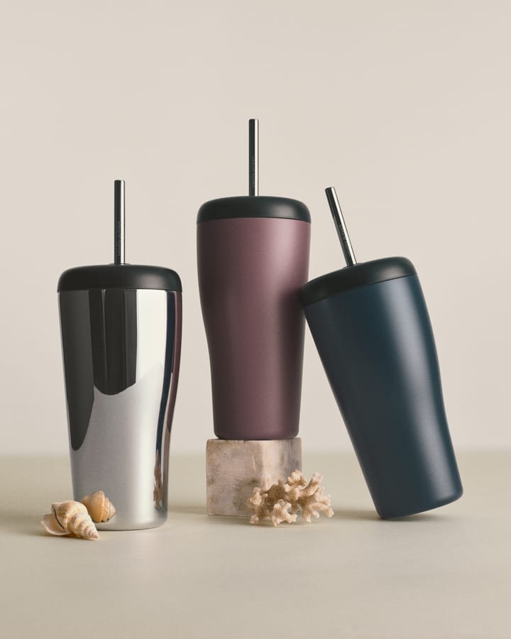 Sky thermosbeker met rietje 40 cl, Blauw Georg Jensen