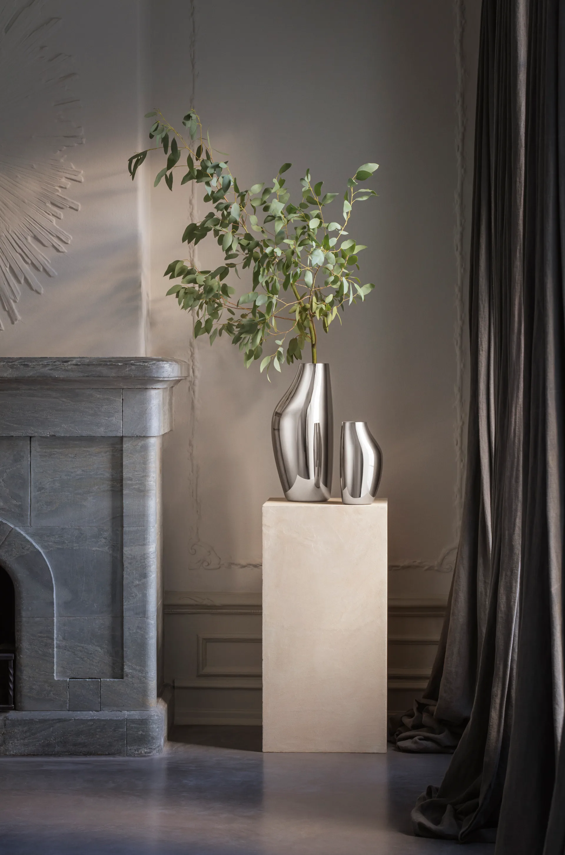 Sky vaas 27 cm, Roestvrij staal Georg Jensen