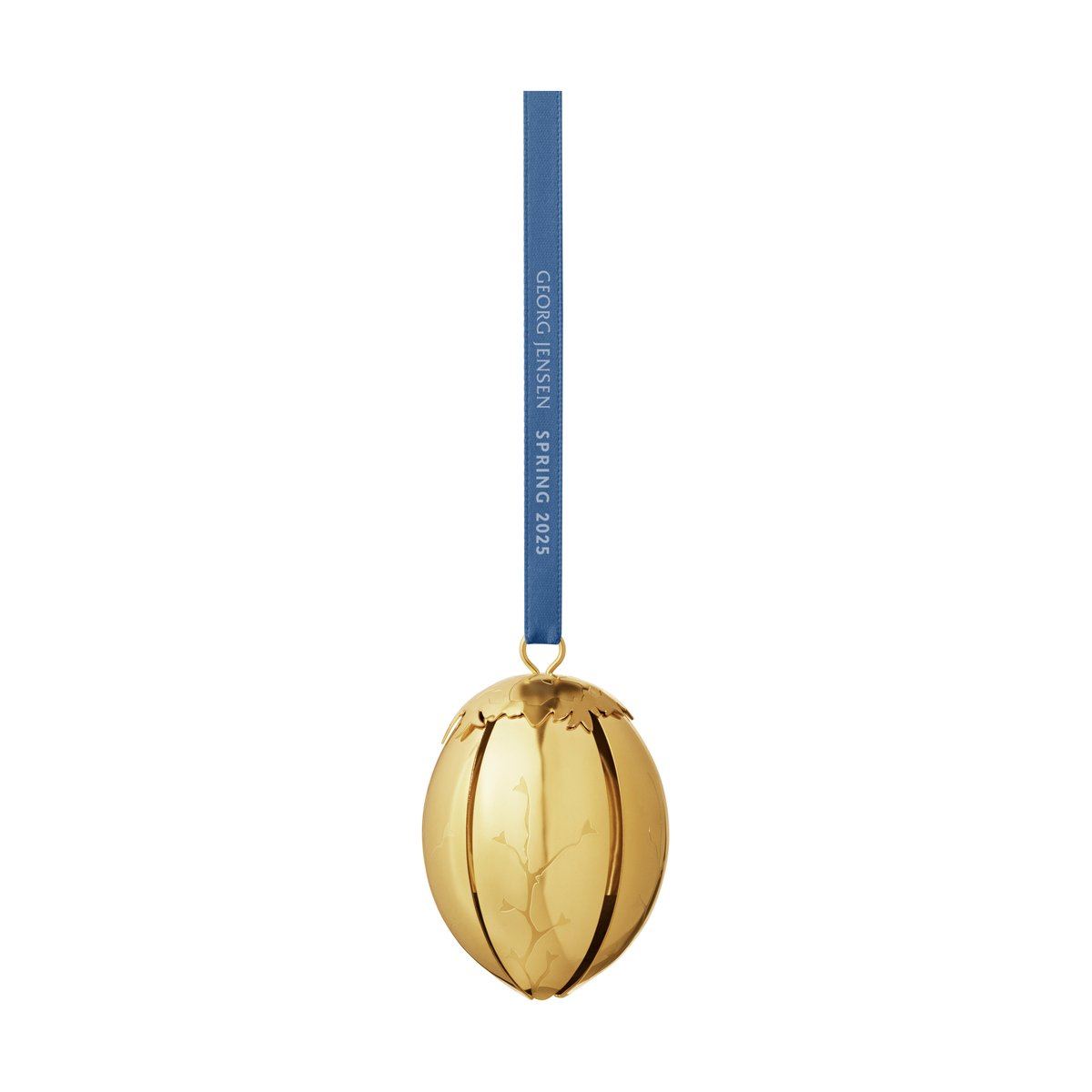 Georg Jensen Spring 2025 decoratie-ei paashanger Verguld roestvrij staal