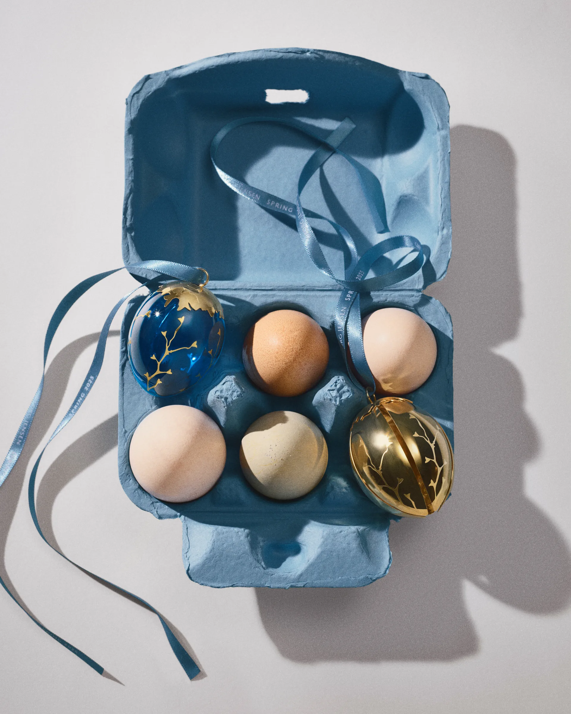 Spring 2025 decoratie-ei paashanger, Verguld roestvrij staal Georg Jensen