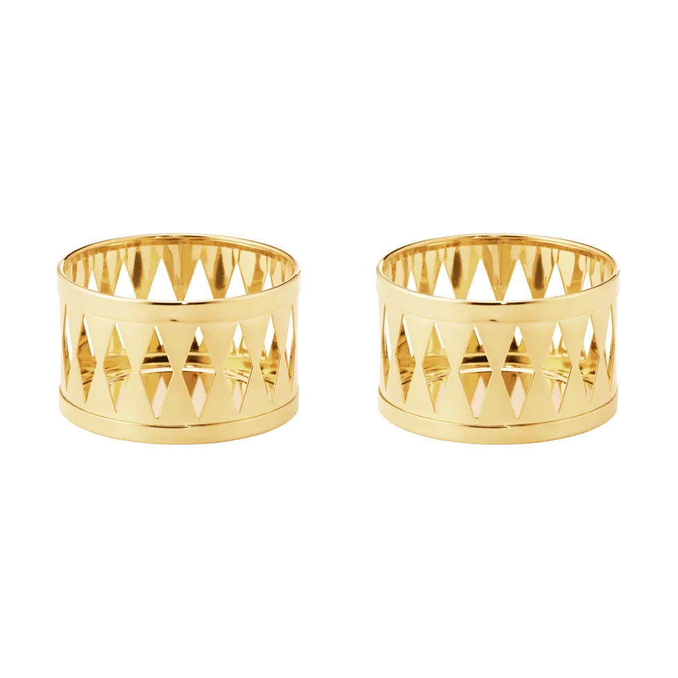 warmtelichthouder 2026, Goud, 2-pack Georg Jensen
