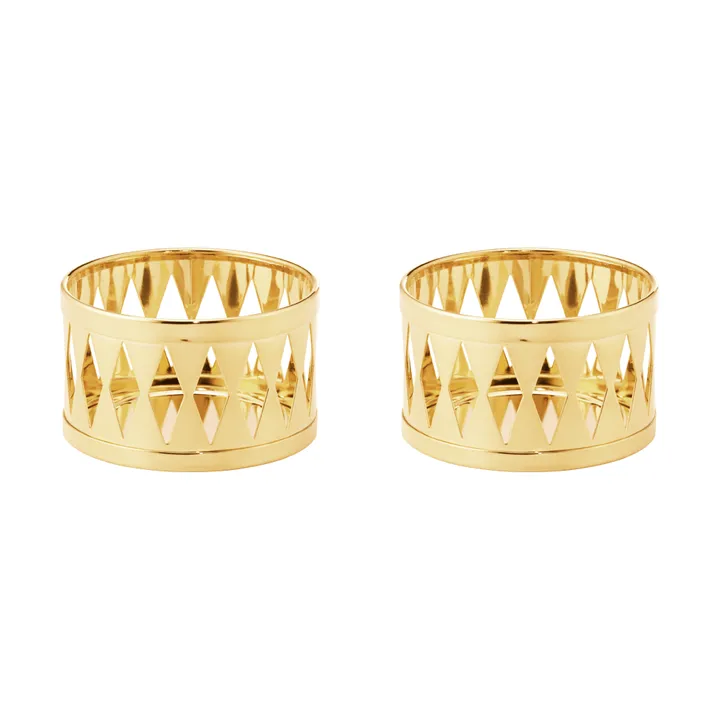 warmtelichthouder 2026 - Goud, 2-pack - Georg Jensen