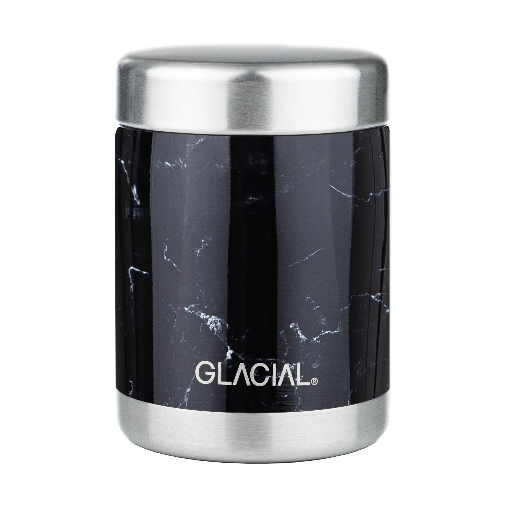 Glacial thermosfles voor eten 350 ml, Black marble Glacial