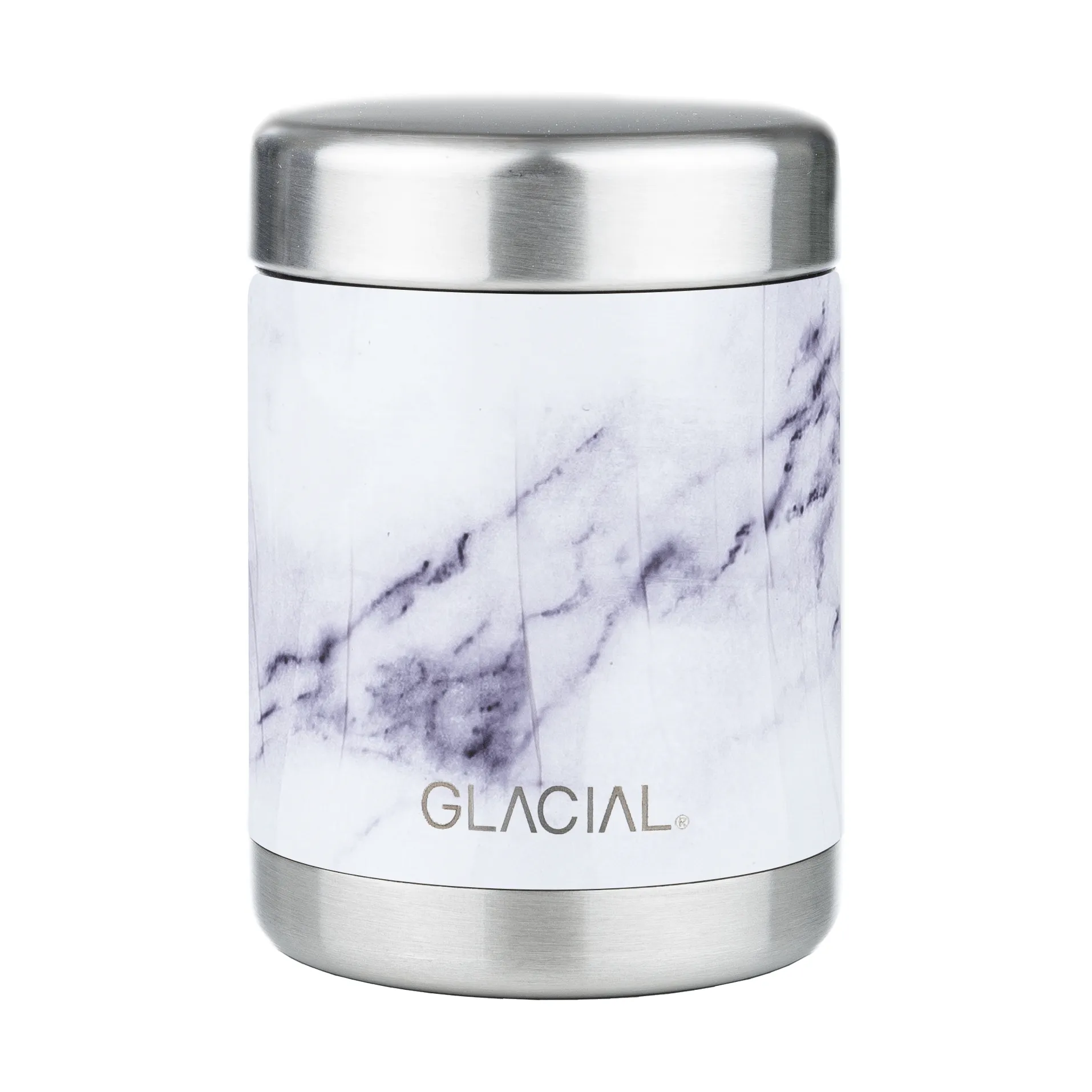 Glacial thermosfles voor eten 350 ml, White marble Glacial