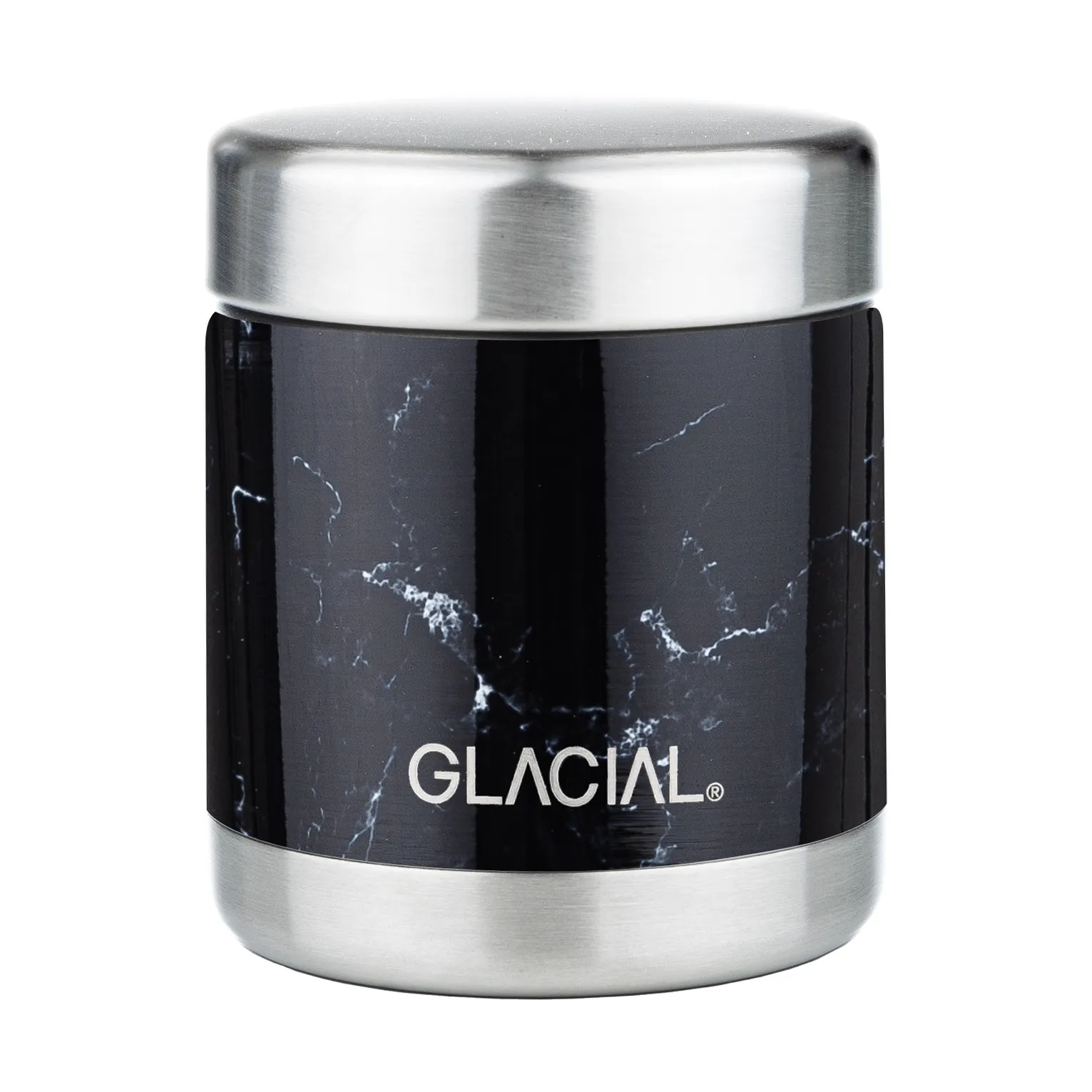 Glacial thermosfles voor eten 450 ml, Black marble Glacial