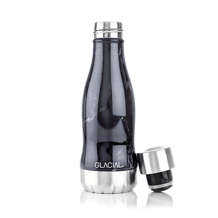 Glacial waterfles 280 ml - Black marble - Glacial