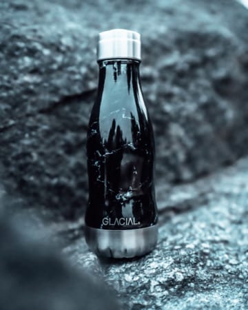 Glacial waterfles 280 ml - Black marble - Glacial