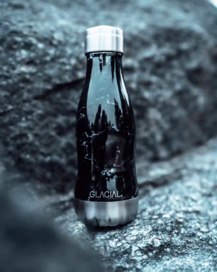 Glacial waterfles 280 ml, Black marble Glacial