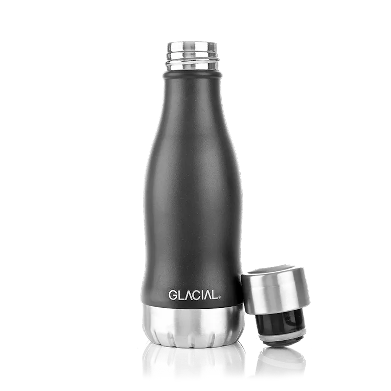Glacial waterfles 280 ml, Matte black Glacial