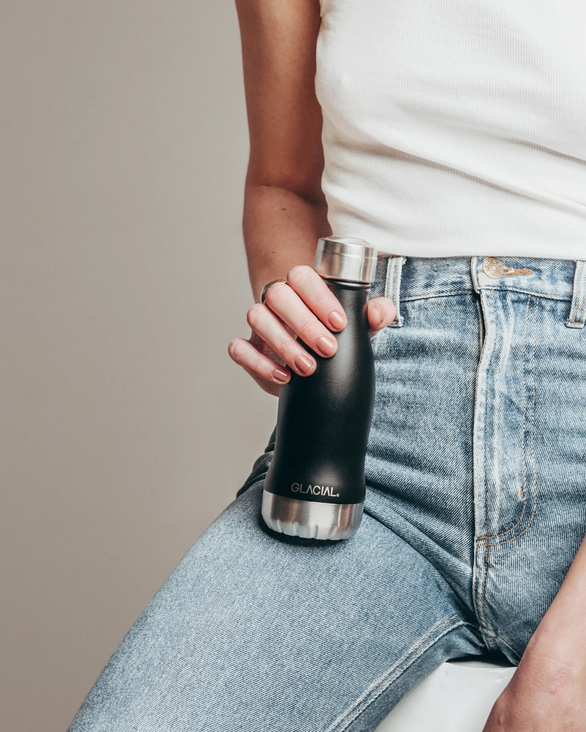 Glacial waterfles 280 ml, Matte black Glacial