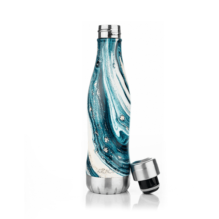 Glacial waterfles 400 ml - Indigo marble - Glacial