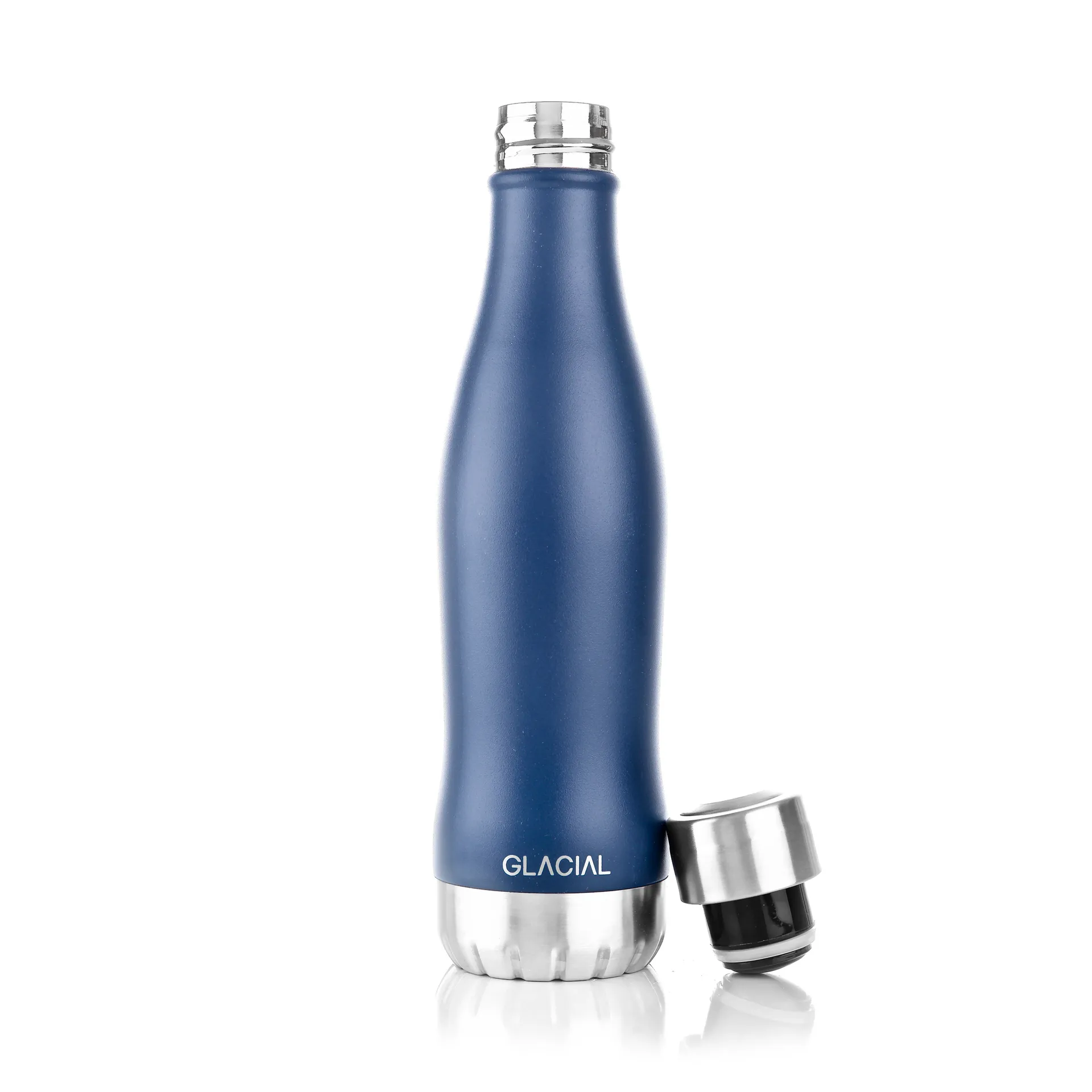 Glacial waterfles 400 ml, Matte navy Glacial