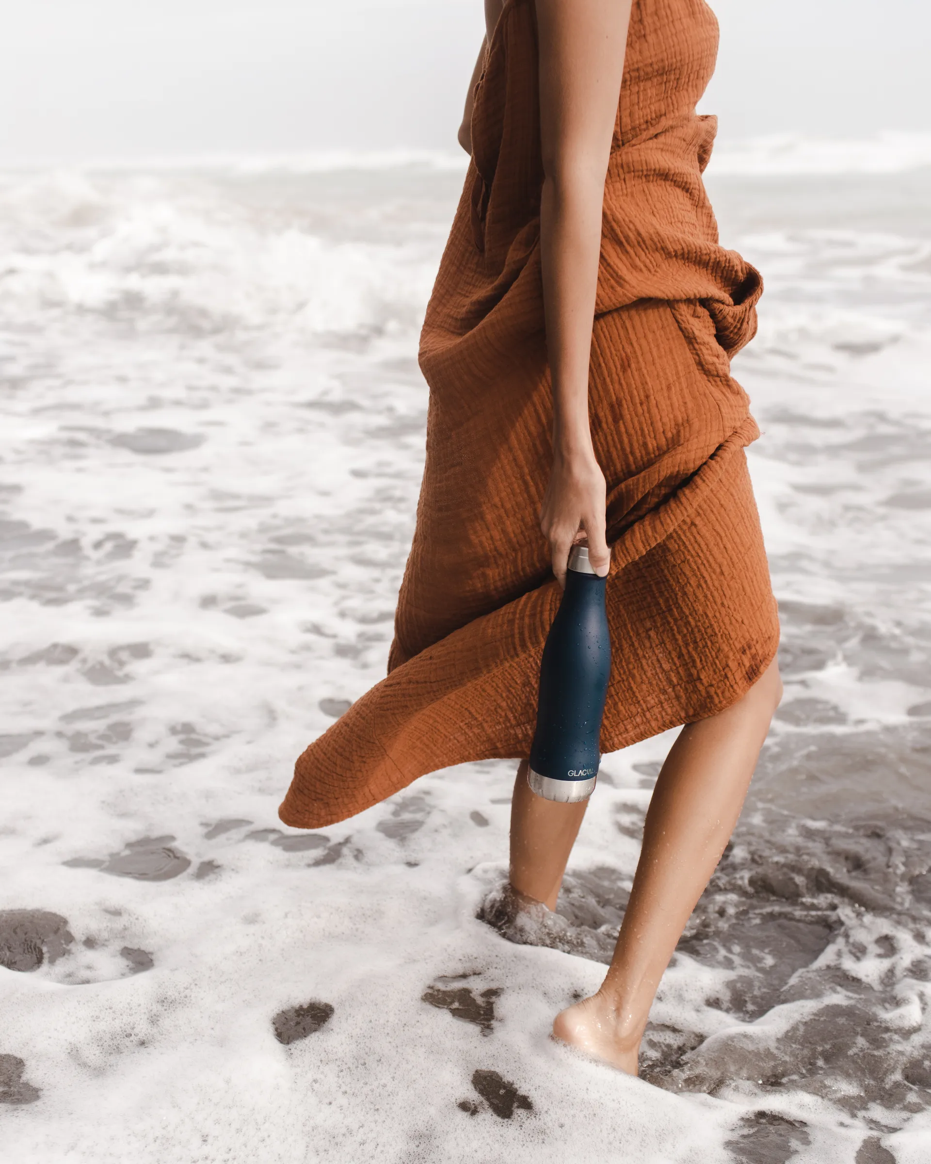 Glacial waterfles 400 ml, Matte navy Glacial