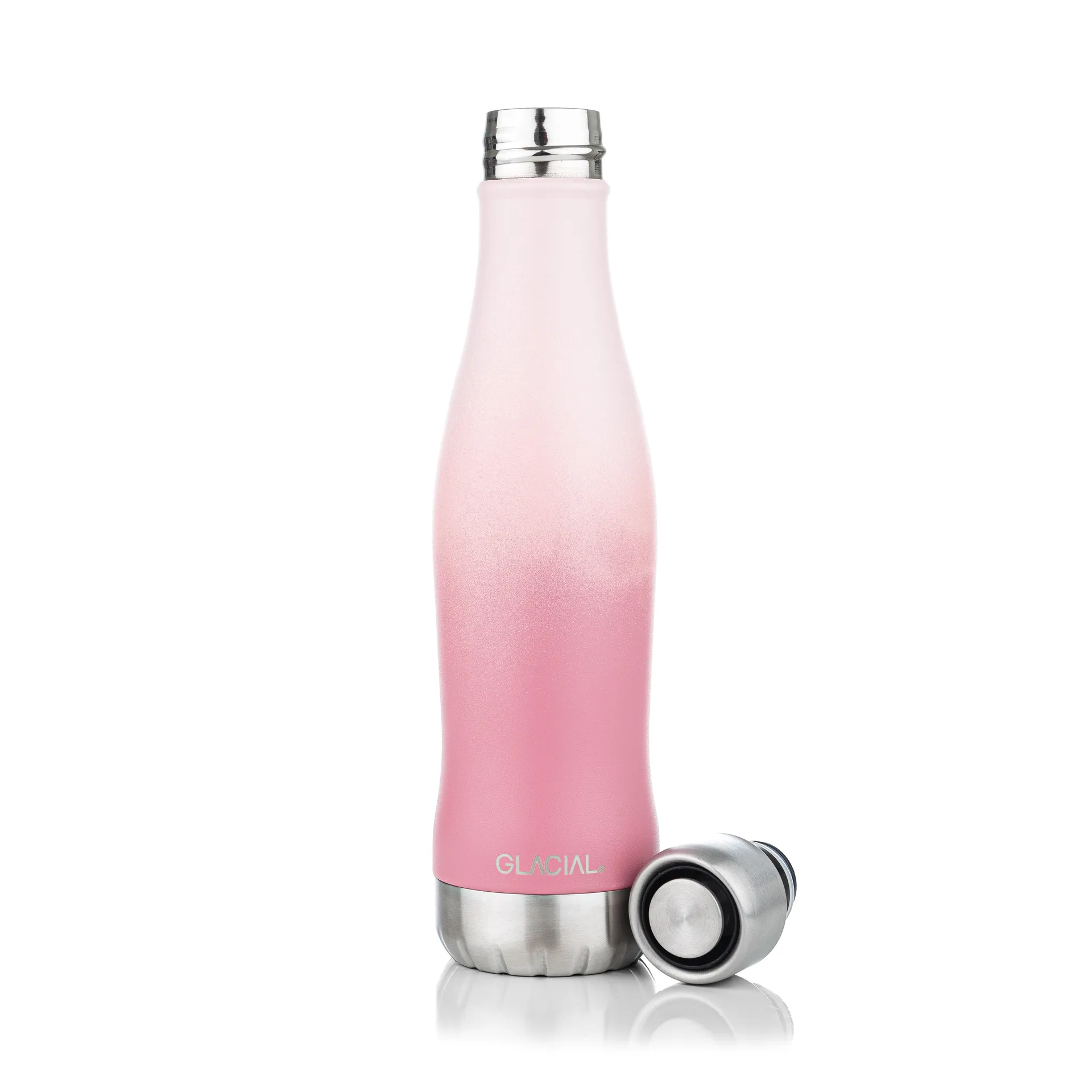 Glacial waterfles active 400 ml, Pink fade Glacial