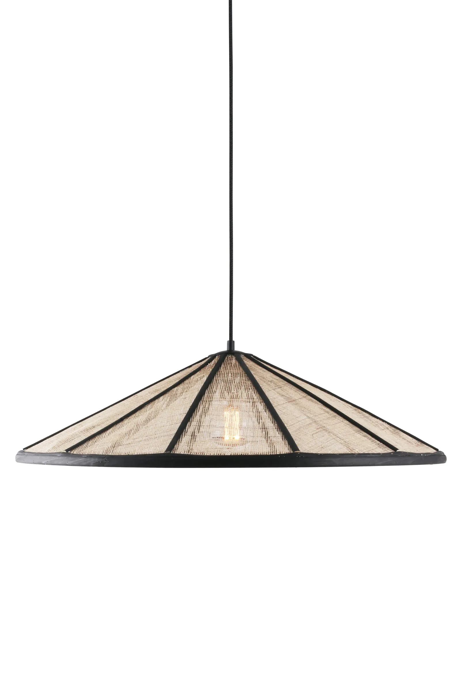Akira hanglamp Ø70 cm, Zwart-natuur Globen Lighting