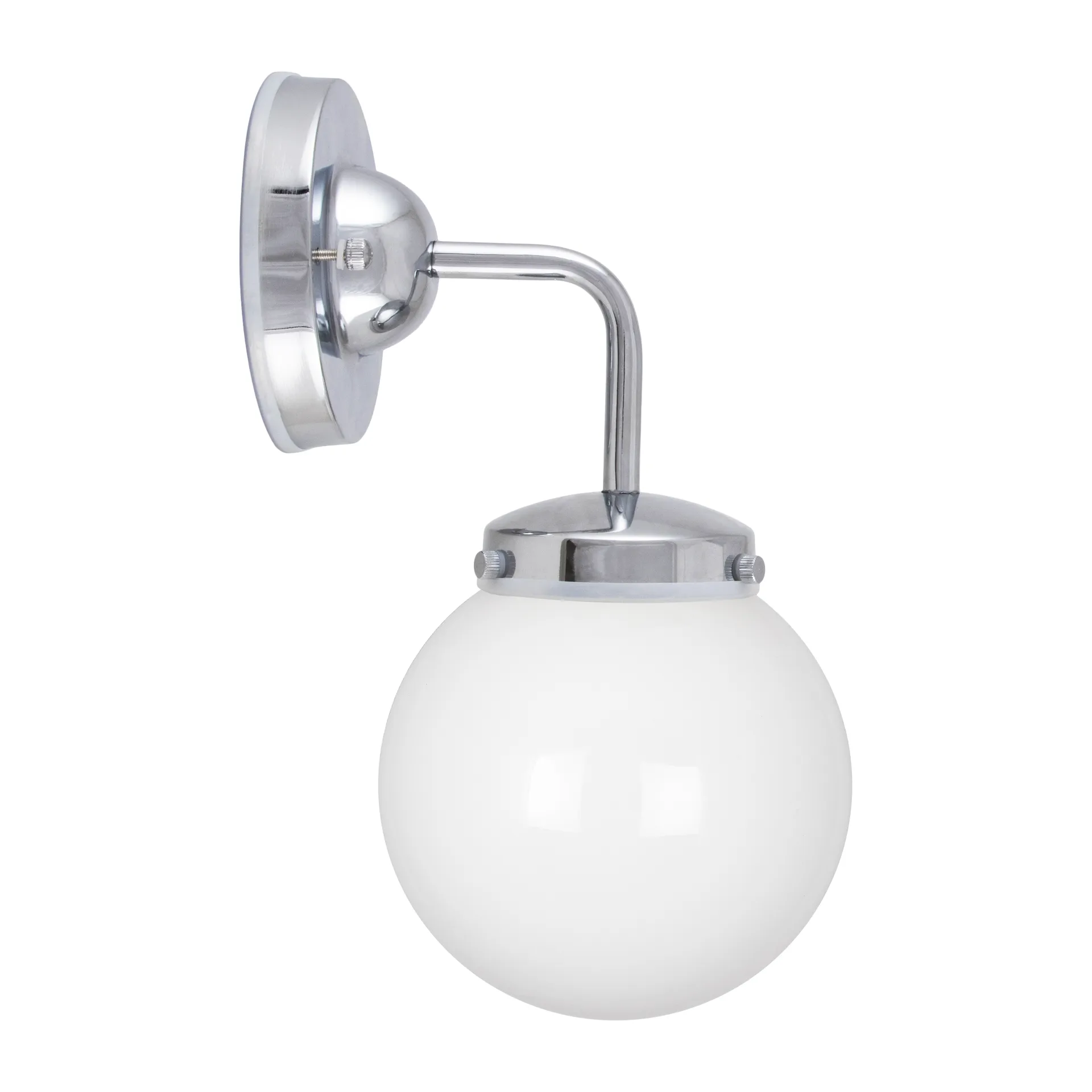 Alley 1 wandlamp IP44, Chroom-wit Globen Lighting