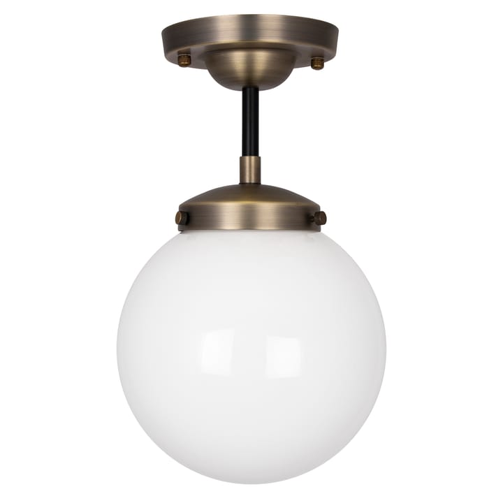 Alley IP44 plafondlamp - Antiek messing-wit - Globen Lighting