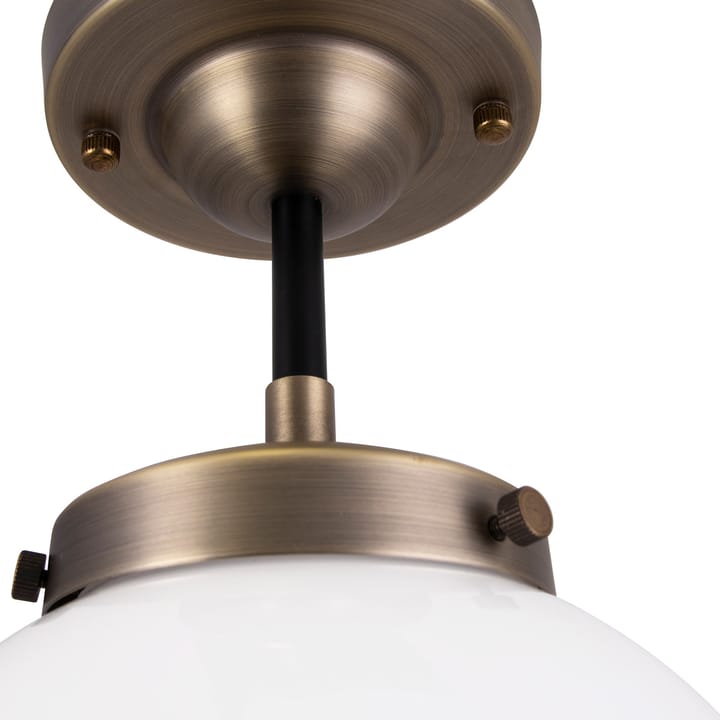 Alley plafondlamp IP44, Antiek messing-wit Globen Lighting