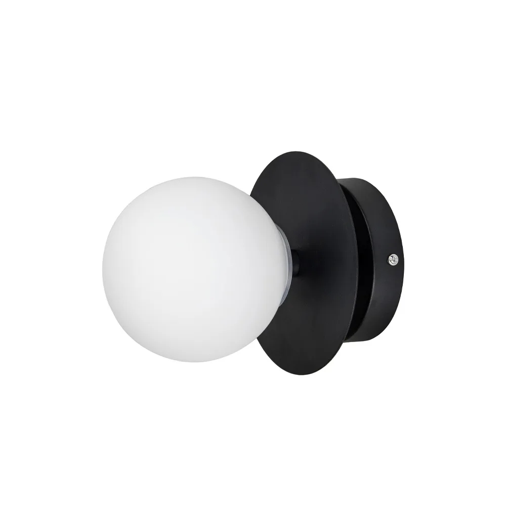Art Deco IP44 Muurlamp, wit/zwart Globen Lighting