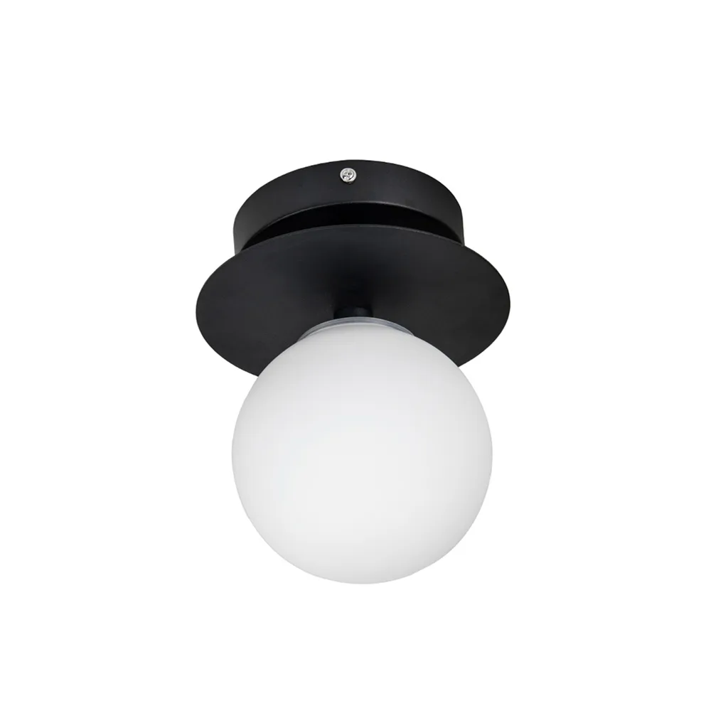 Art Deco IP44 Muurlamp, wit/zwart Globen Lighting
