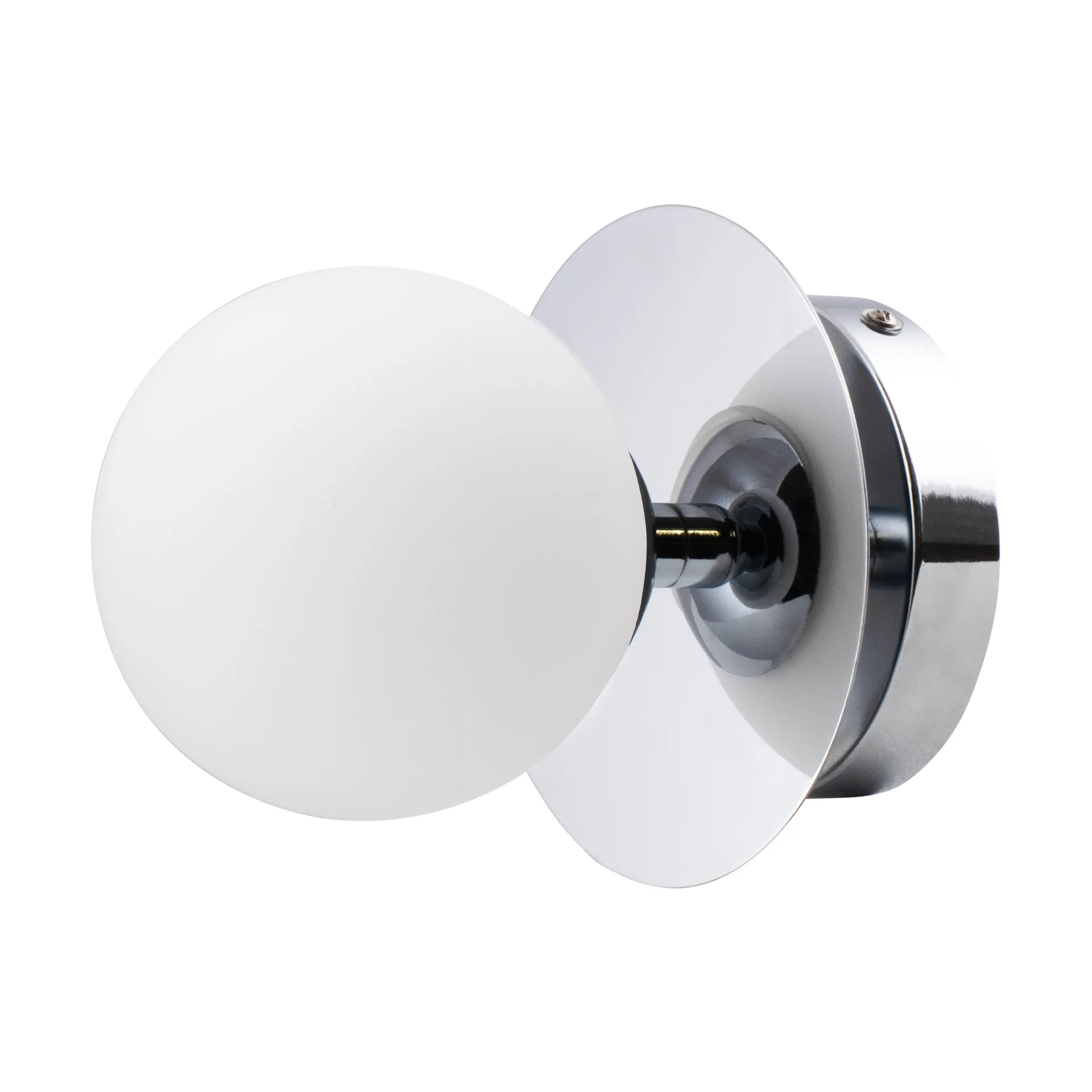 Art Deco IP44 wandlamp/plafondlamp, Chroom-Wit Globen Lighting