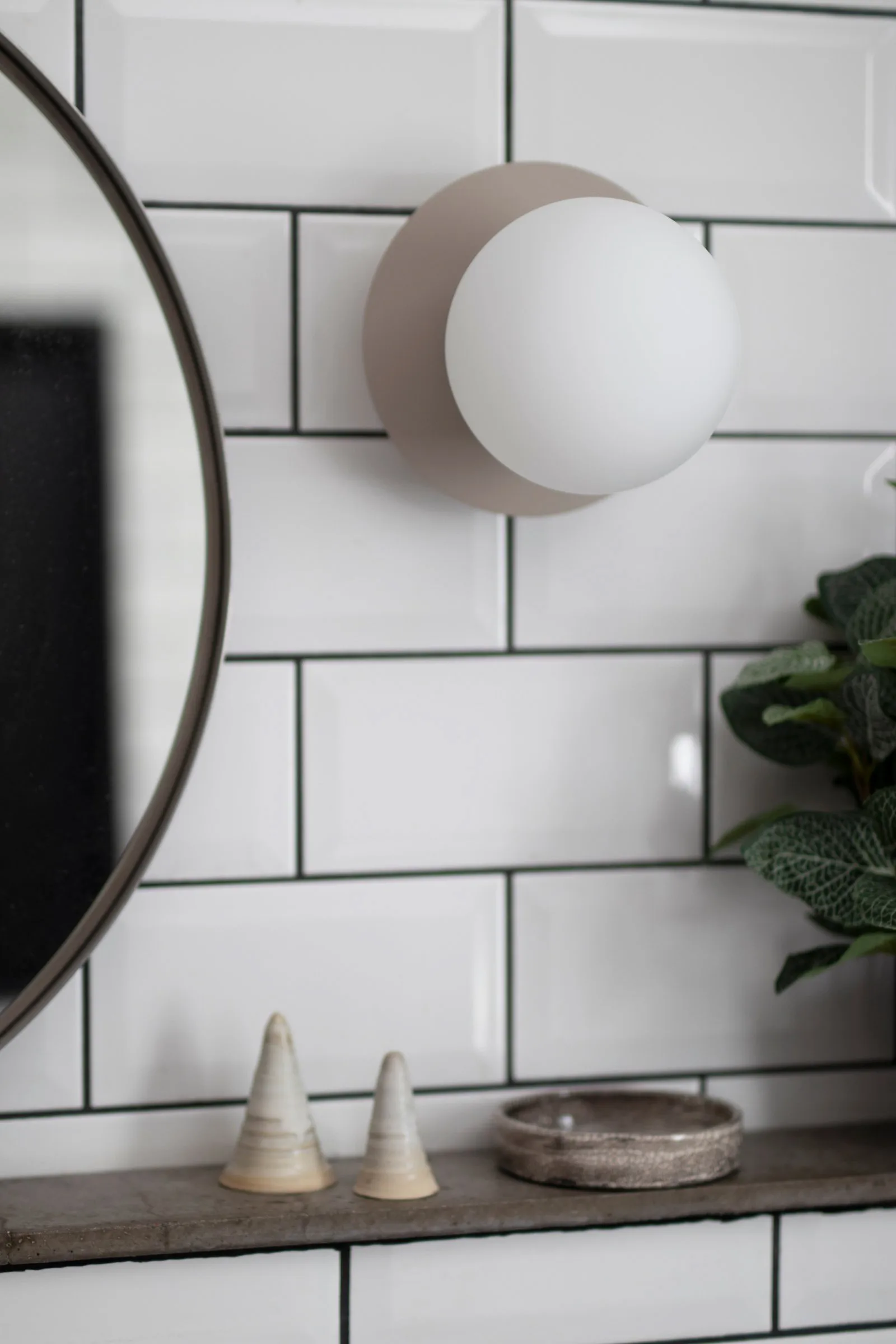 Art Deco IP44 wandlamp/plafondlamp, Mud-wit Globen Lighting