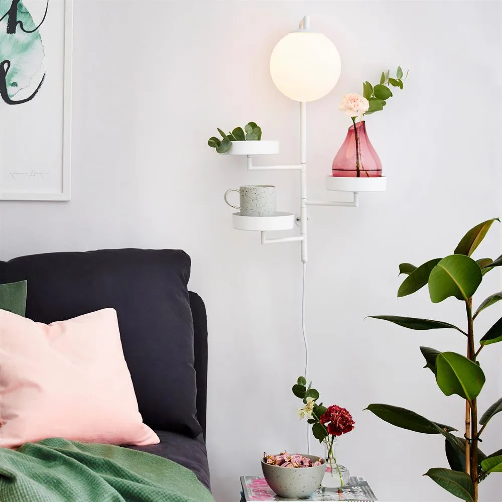 Astoria wandlamp, wit Globen Lighting