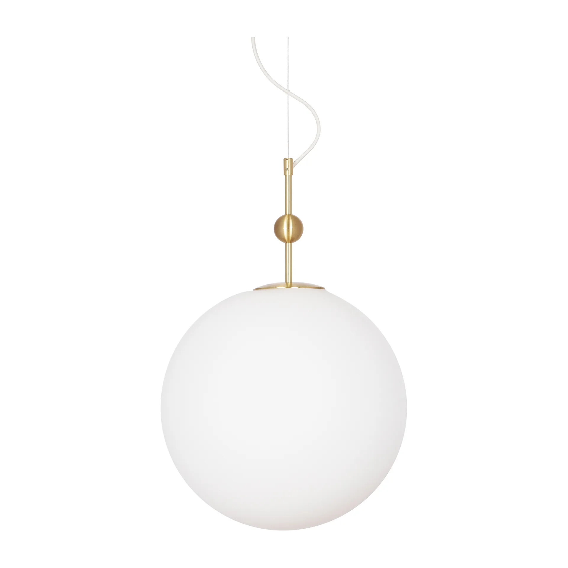 Astrid hanglamp Ø40 cm, Geborsteld messing-wit Globen Lighting