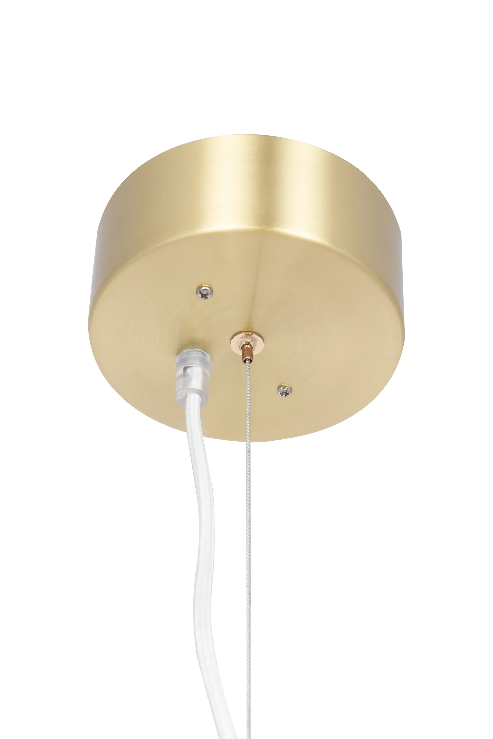 Astrid hanglamp Ø40 cm, Geborsteld messing-wit Globen Lighting