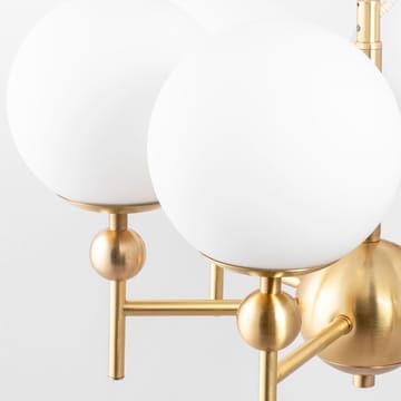 Astrid Hanglamp - messing/wit, 8 lampen - Globen Lighting