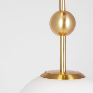 Astrid Hanglamp - messing/wit, 8 lampen - Globen Lighting