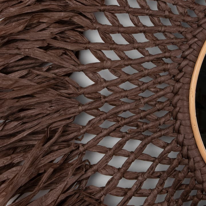 Boho wandlamp met spiegel Ø90 cm - Bruin - Globen Lighting