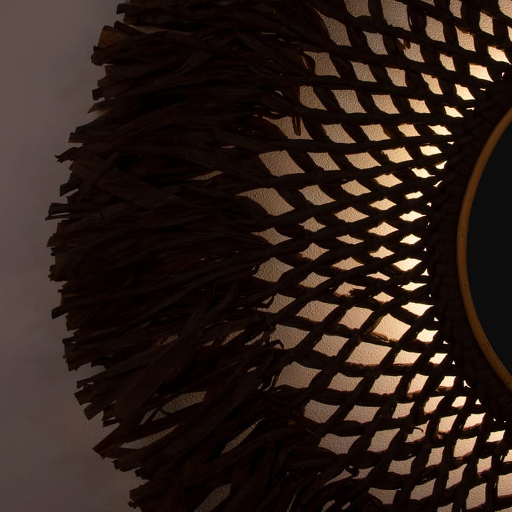 Boho wandlamp met spiegel Ø90 cm - Bruin - Globen Lighting