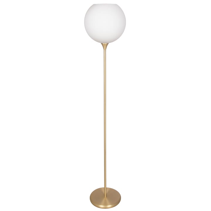 Bowl vloerlamp opaalglas - Geborsteld messing - Globen Lighting