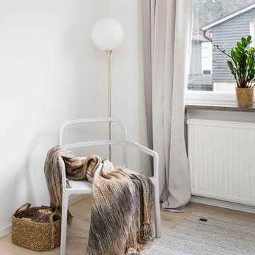Bowl vloerlamp opaalglas - Geborsteld messing - Globen Lighting