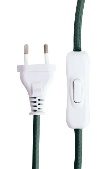 Castello 24 tafellamp - Donkergroen marmer, witte kap - Globen Lighting