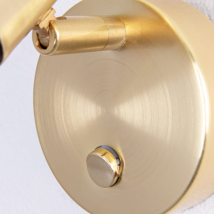 Clark 1 wandlamp, Geborsteld messing Globen Lighting