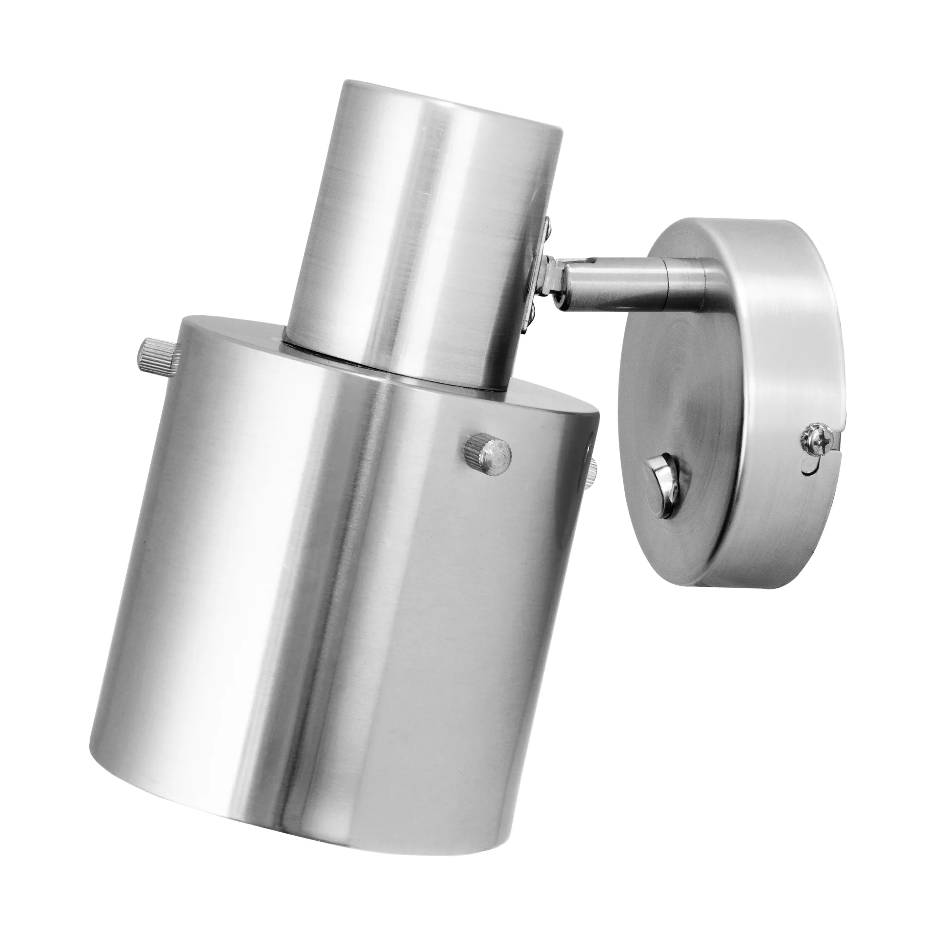 Clark 1 wandlamp, Geborsteld staal Globen Lighting