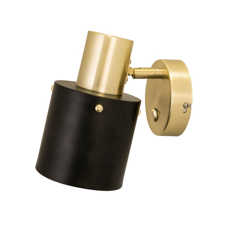 Clark 1 wandlamp - Zwart-geborsteld messing - Globen Lighting