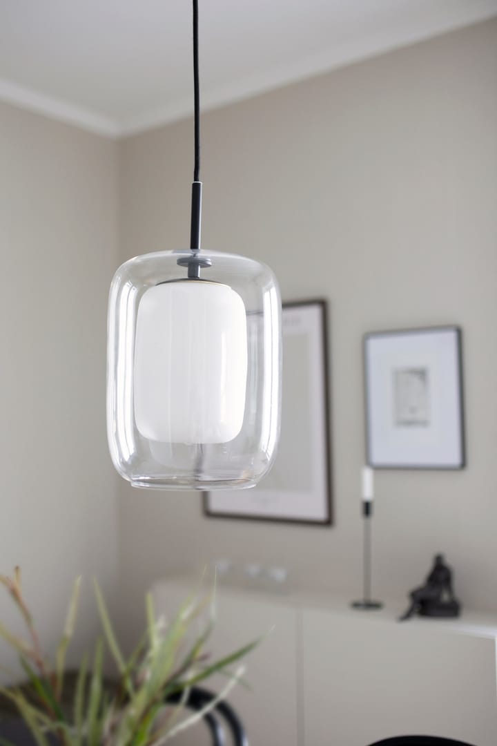 Cuboza hanglamp Ø20 cm, Transparant-wit Globen Lighting