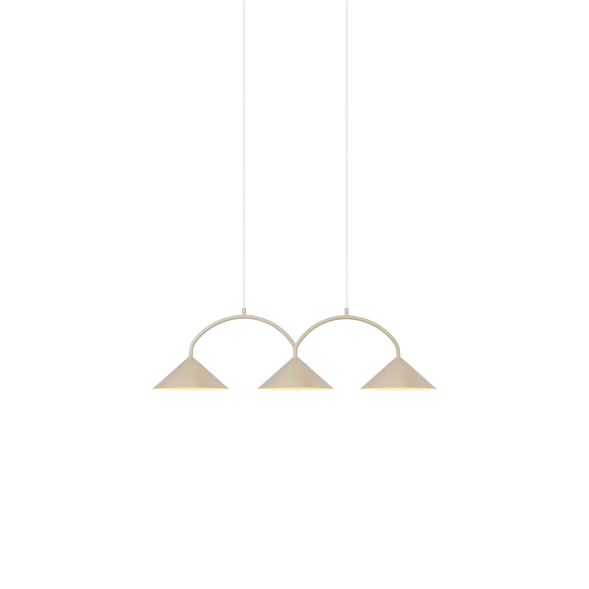Curve hanglamp 3, Beige Globen Lighting