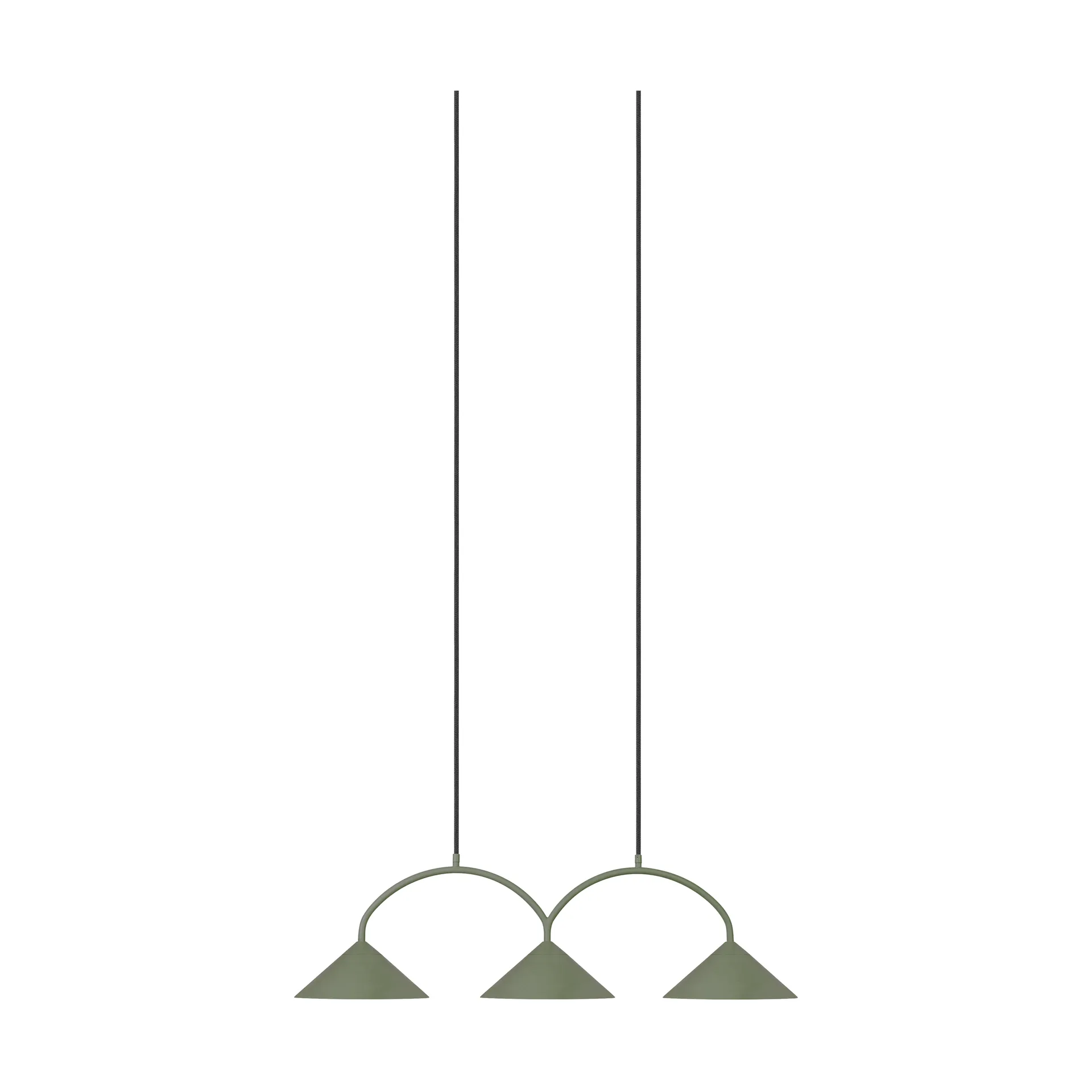 Curve hanglamp 3, Groen Globen Lighting