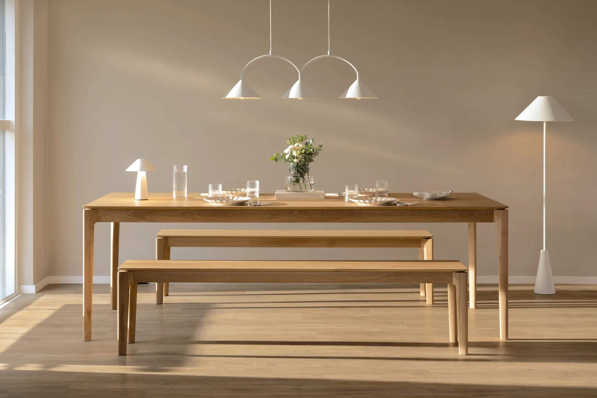 Curve hanglamp 3, Wit Globen Lighting