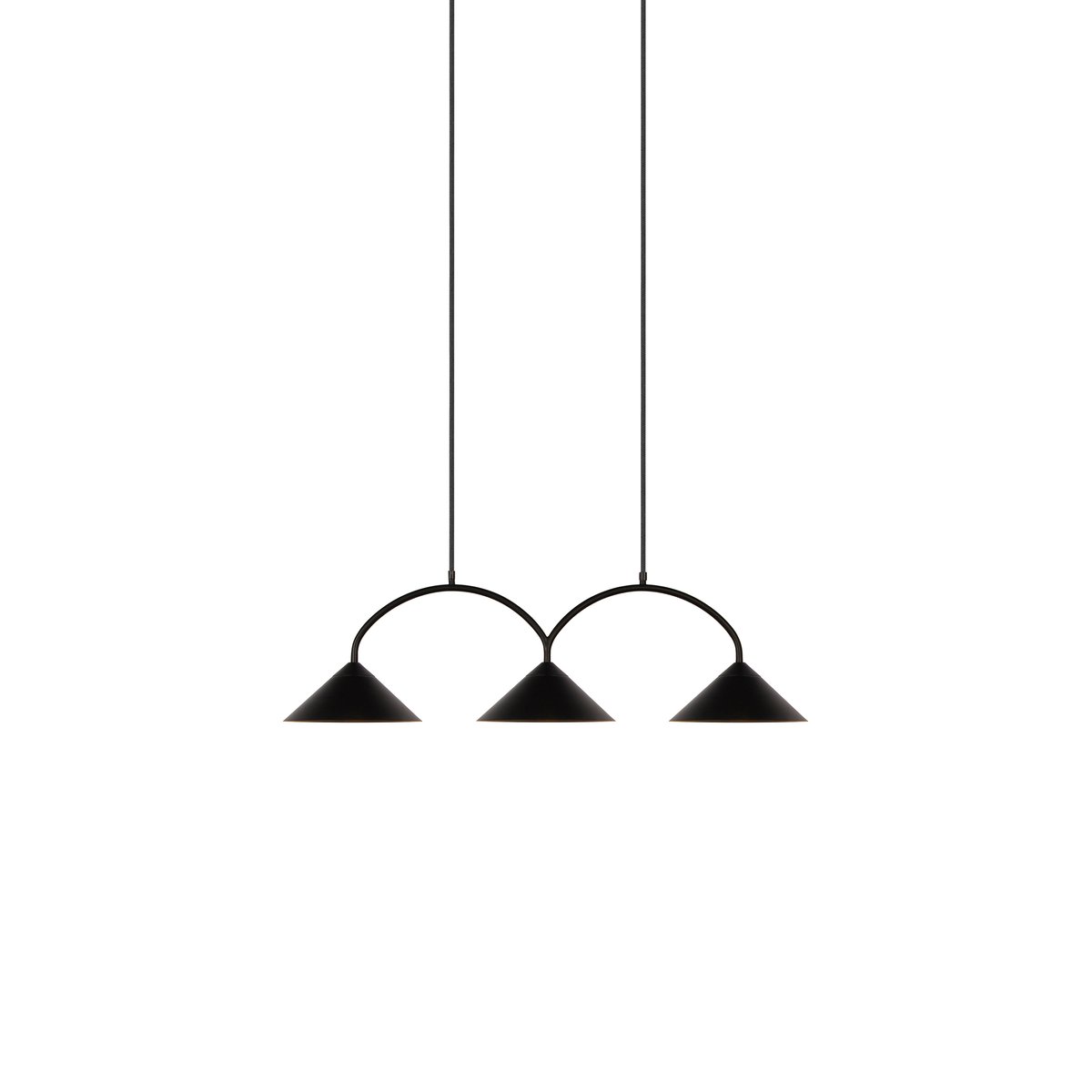Globen Lighting Curve hanglamp 3 Zwart