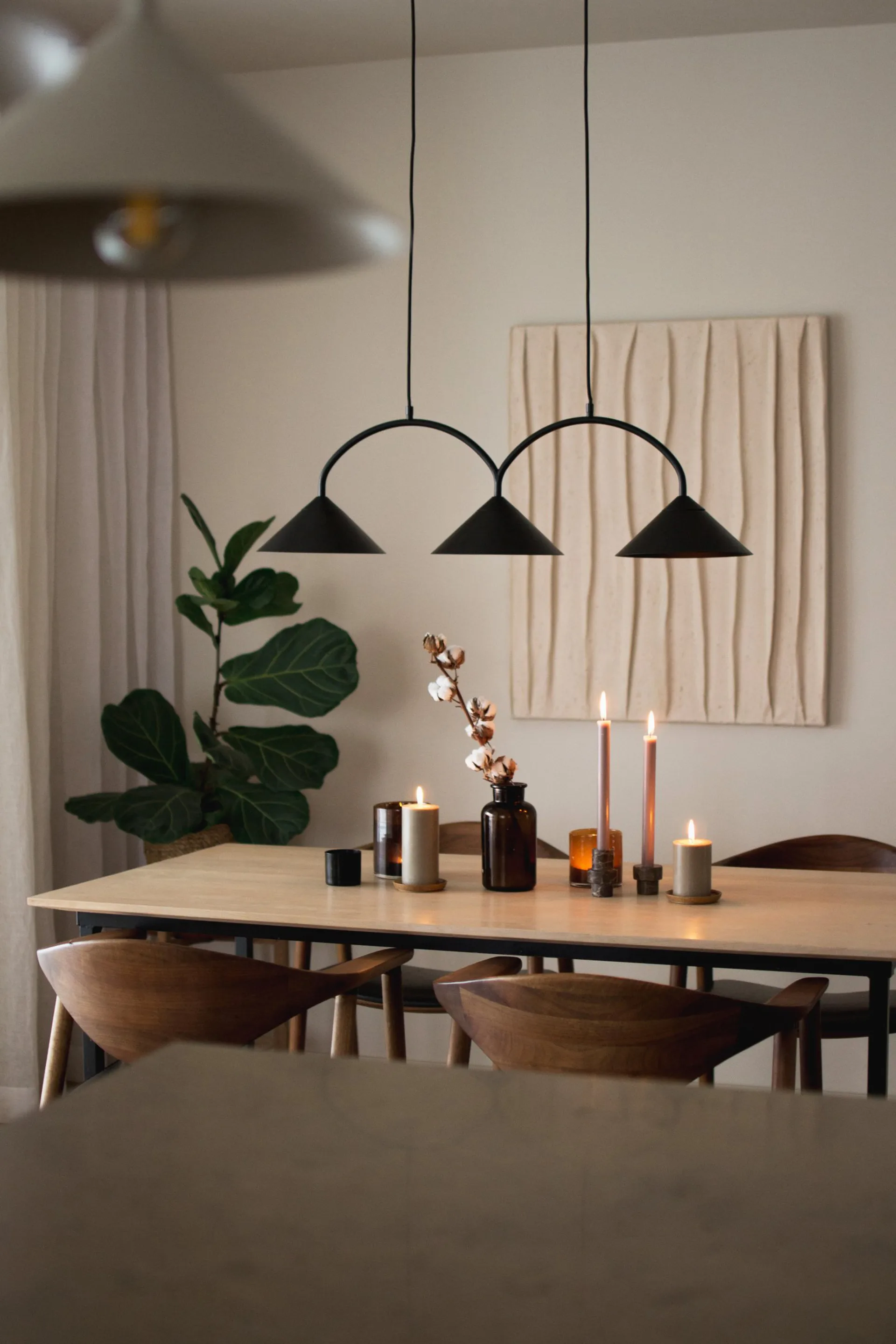 Curve hanglamp 3, Zwart Globen Lighting