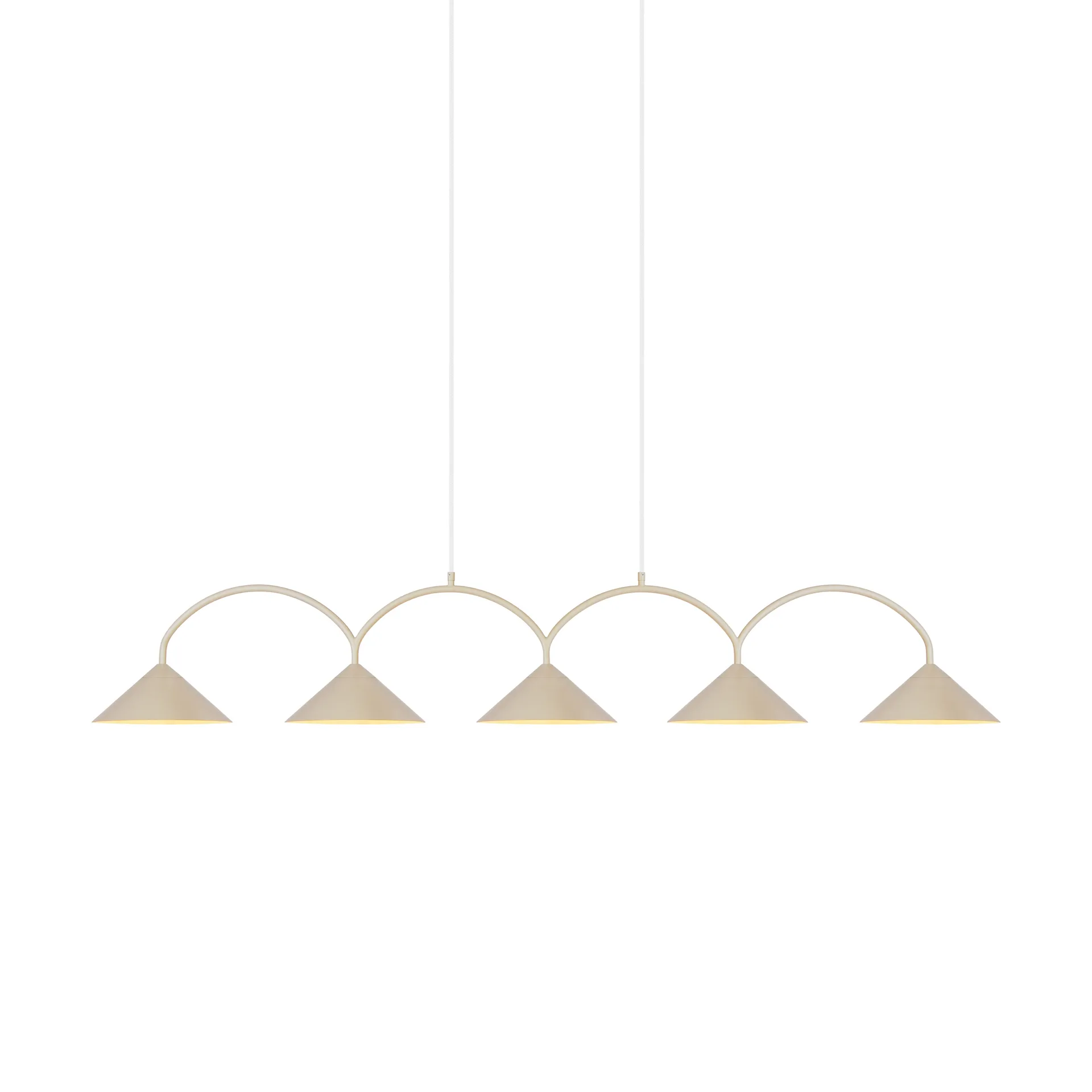 Curve hanglamp 5, Beige Globen Lighting
