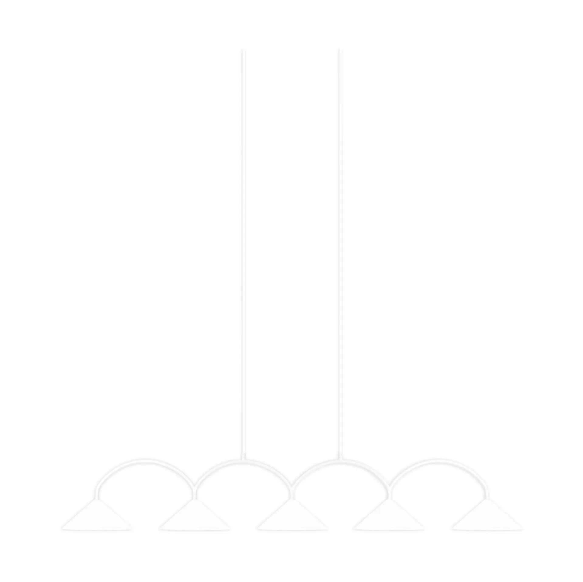 Curve hanglamp 5, Wit Globen Lighting