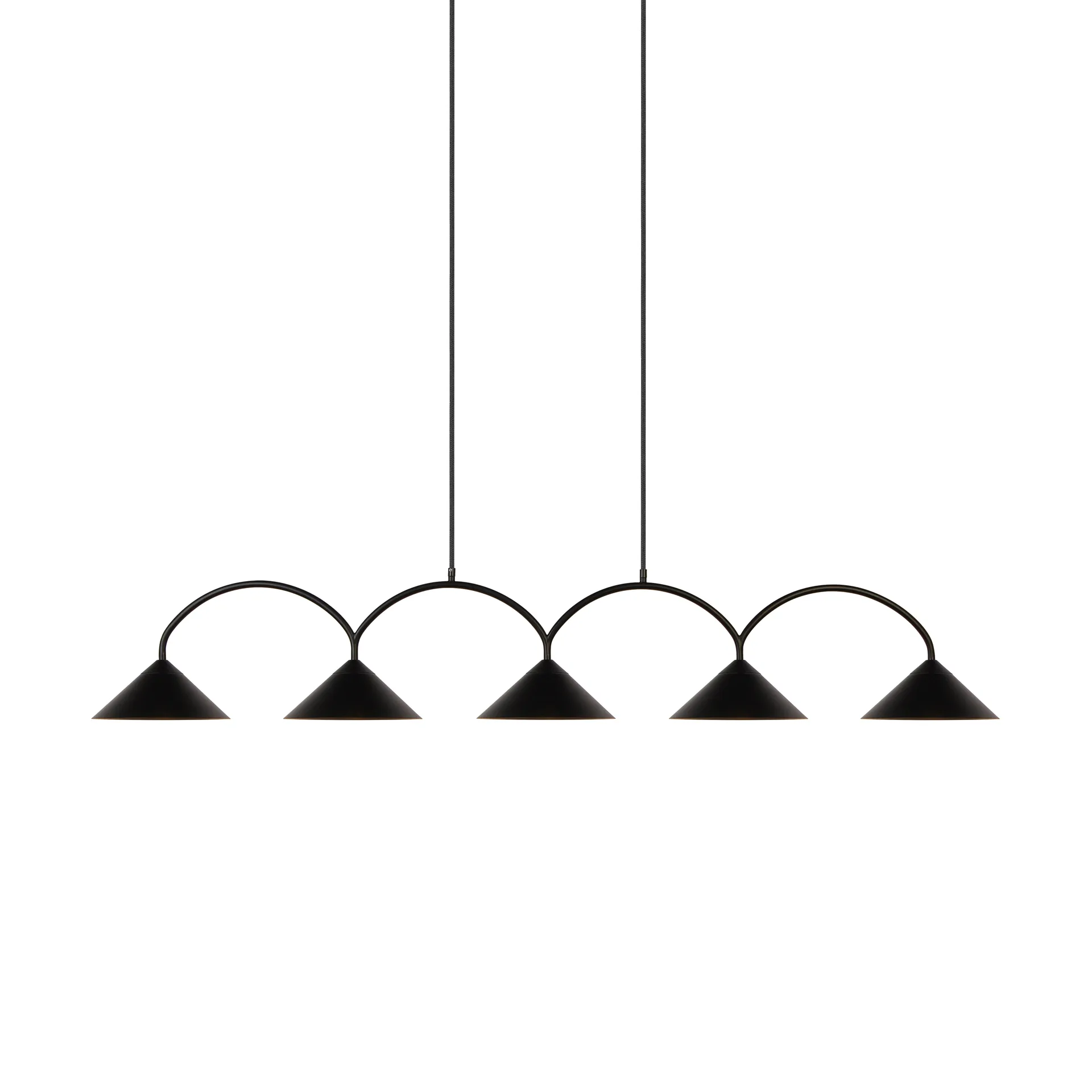 Curve hanglamp 5, Zwart Globen Lighting