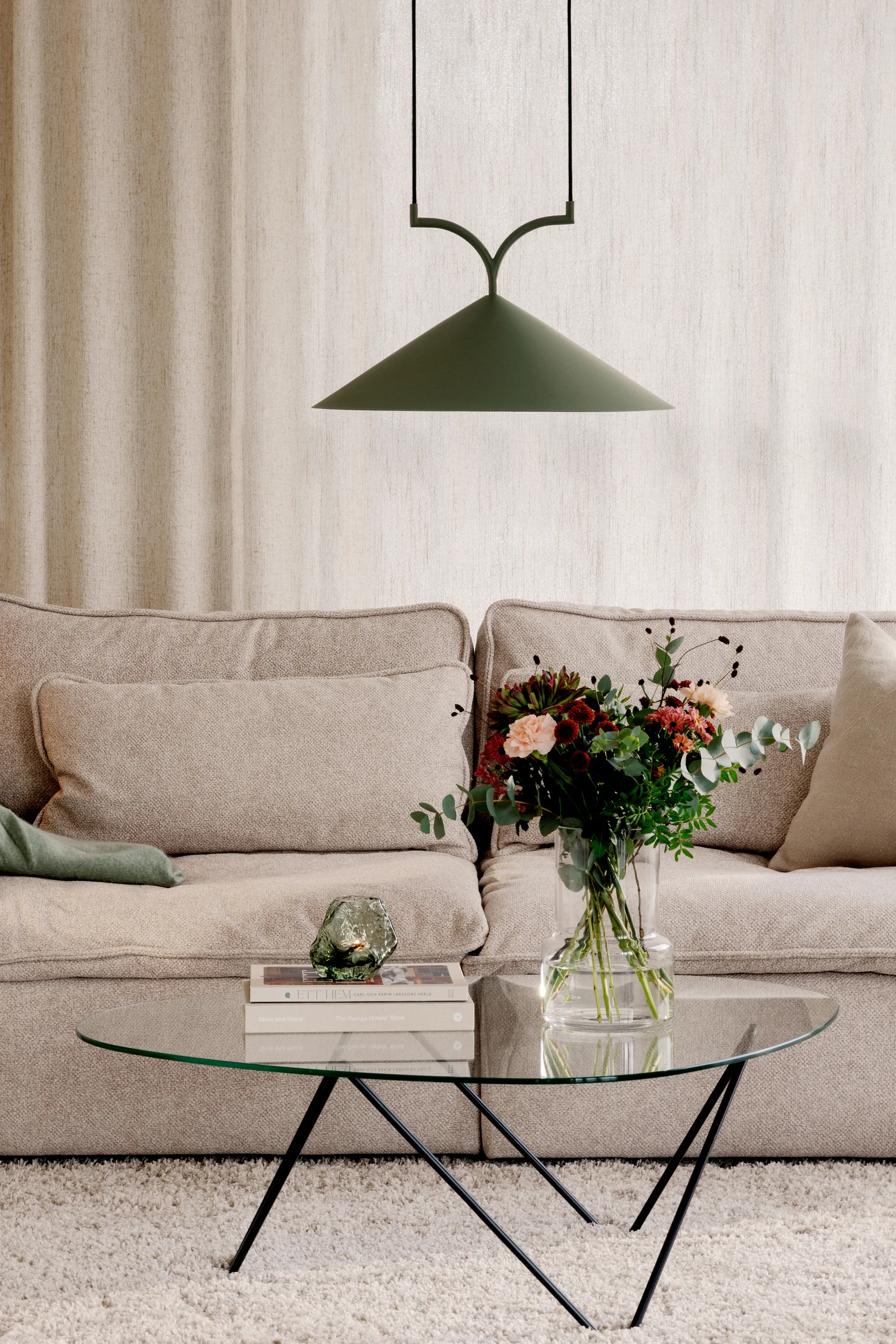 Curve hanglamp 50, Groen Globen Lighting