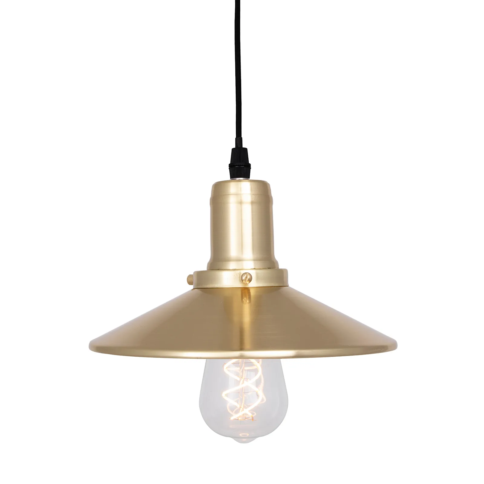 Disc hanglamp mini, Geborsteld messing Globen Lighting